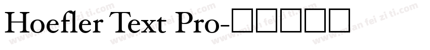Hoefler Text Pro字体转换